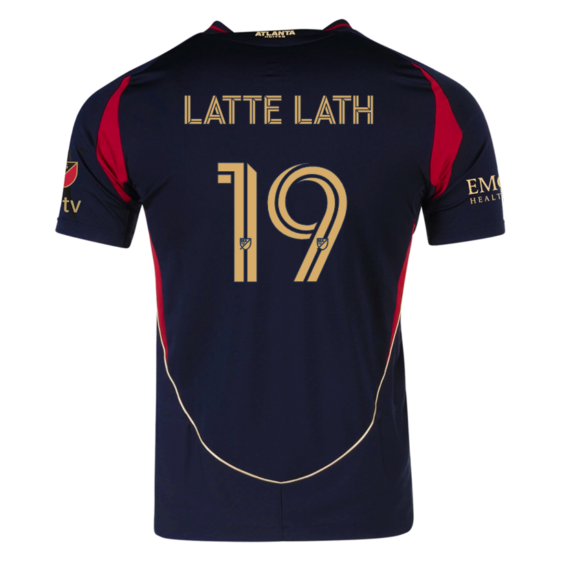 adidas Emmanuel Latte Lath Atlanta United Authentic Home Jersey w/ MLS Patches 25/26 (Red/Black)