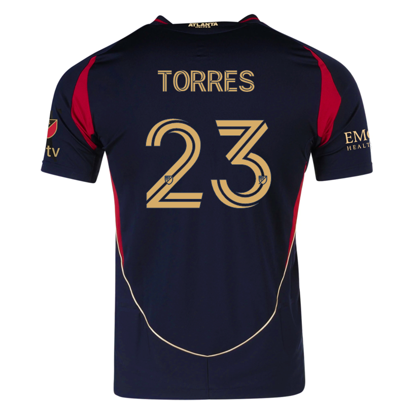 adidas Adyn Torres Atlanta United Authentic Home Jersey w/ MLS Patches 25/26 (Red/Black)