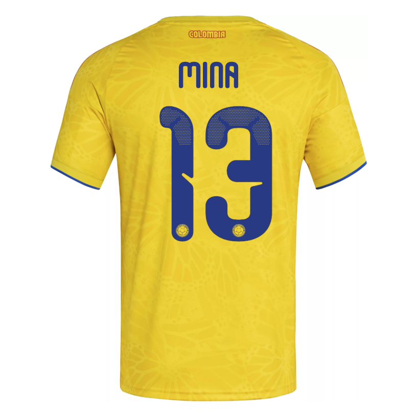 adidas Men's Mina Colombia 2026 Authentic Home Jersey (Impact Yellow)