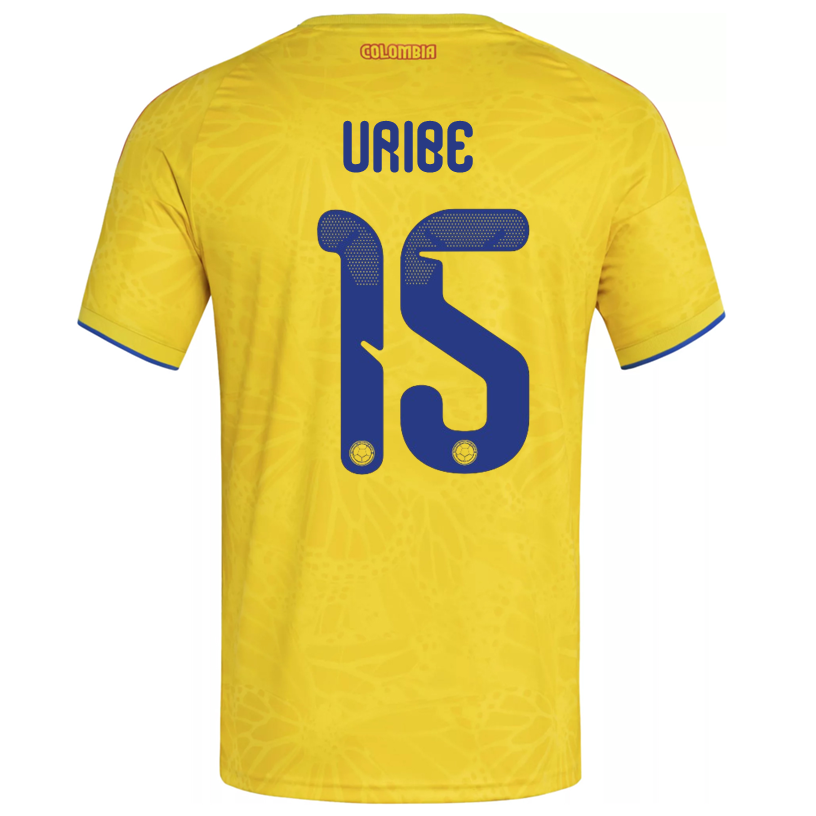 adidas Men's Uribe Colombia 2026 Home Jersey (Impact Yellow)