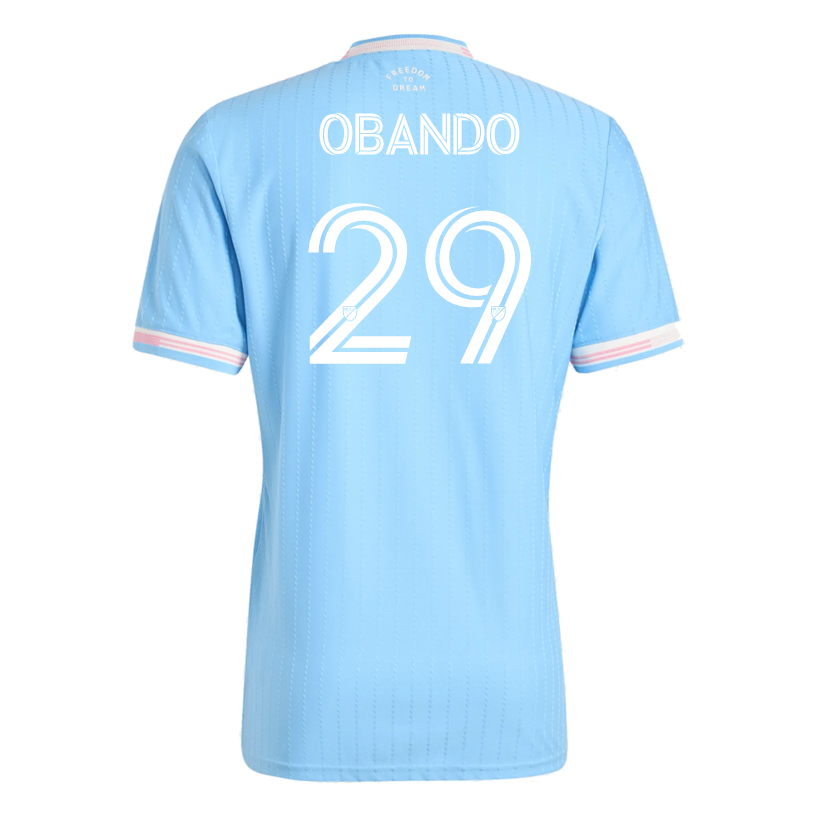 adidas Obando Inter Miami Authentic Third Jersey 25/26 (Blue/Pink)