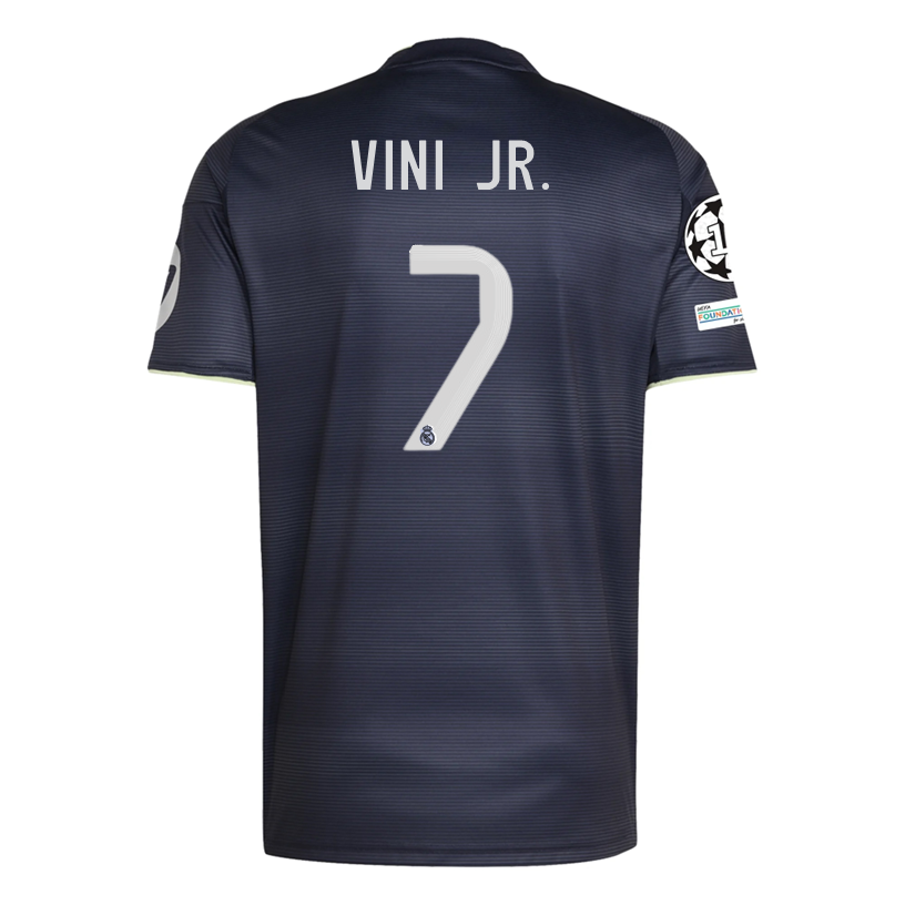 adidas Vini Jr. Real Madrid 25/26 Away Jersey w/ Champions League Patches (Legend Ink)