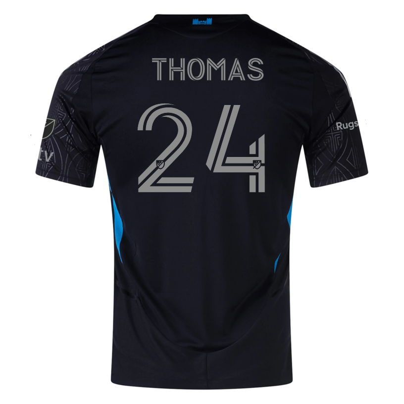 adidas Mikah Thomas Charlotte FC Authentic Away Jersey 25/26 (Black)
