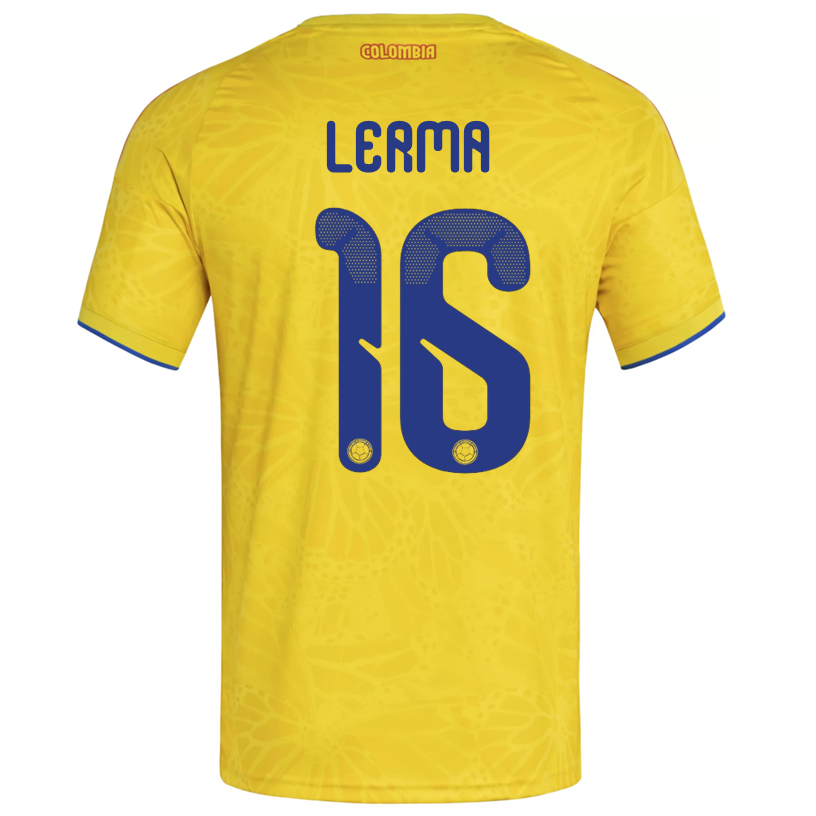 adidas Men's Lerma Colombia 2026 Home Jersey (Impact Yellow)