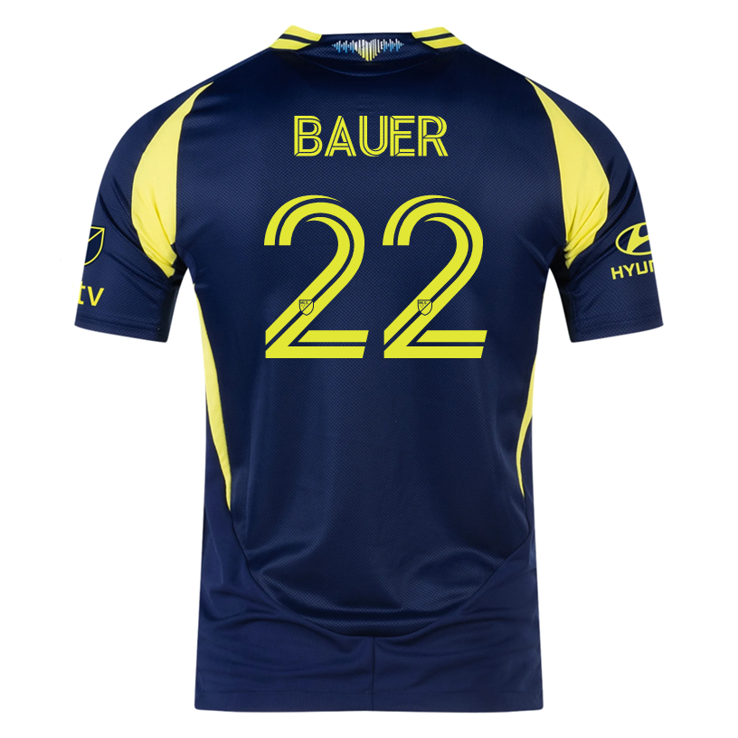 adidas Nashville Authentic Josh Bauer Away Jersey w/ MLS + Apple TV 25/26 (Tena Blue)