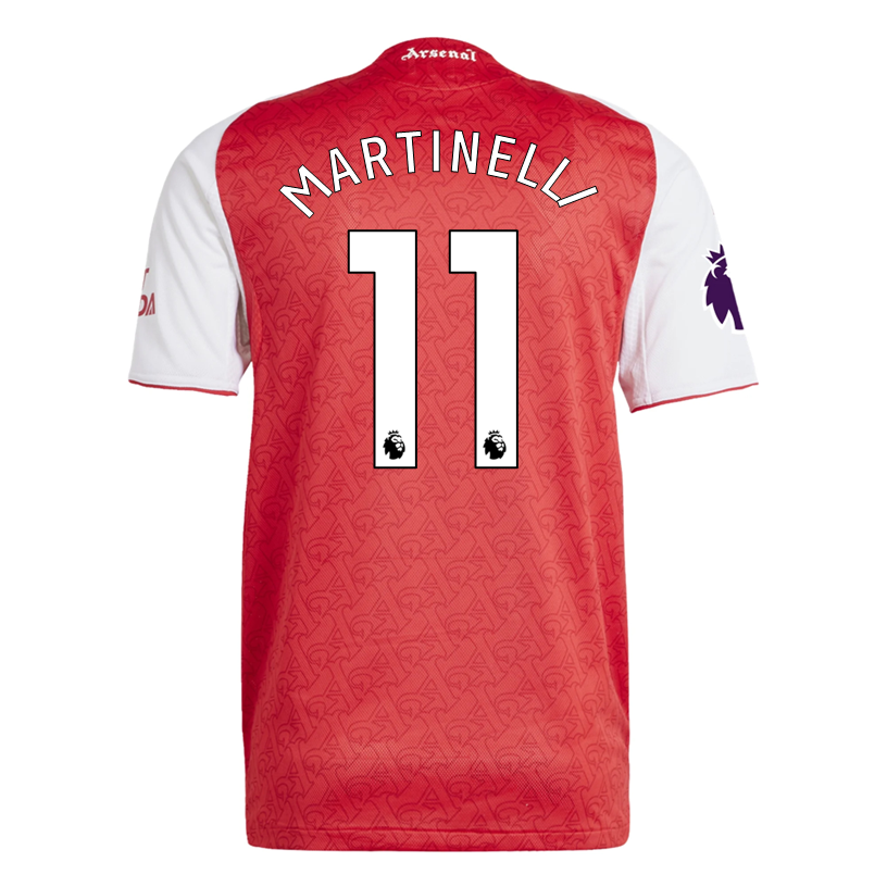 adidas Gabriel Martinelli Arsenal FC Authentic Home Jersey 25/26 w/ EPL Patch (Better Scarlet/White