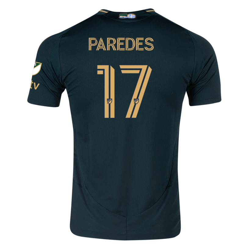 adidas Cristhian Paredes Portland Timbers Authentic Home Jersey w/ MLS & Apple Patch 25/26 (Green/Gold)
