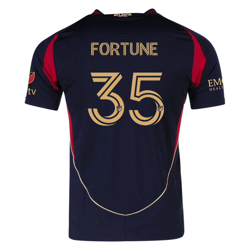 adidas Ajani "Jay" Fortune Atlanta United Authentic Home Jersey w/ MLS Patches 25/26 (Red/Black)