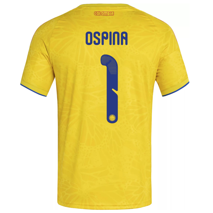 adidas Men's Ospina Colombia 2026 Home Jersey (Impact Yellow)