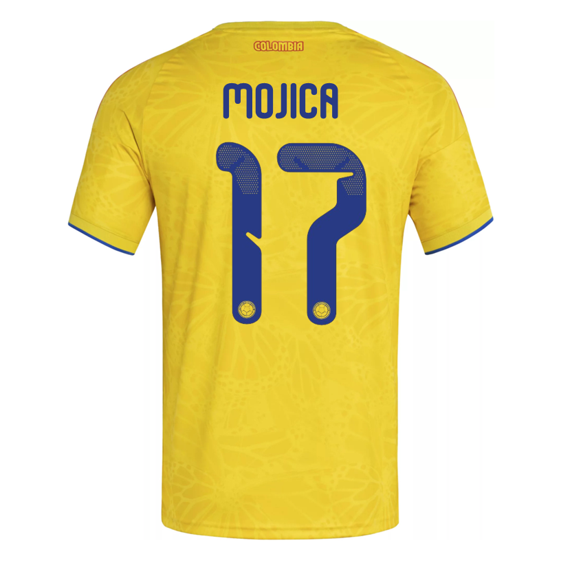 adidas Men's Mojica Colombia 2026 Authentic Home Jersey (Impact Yellow)