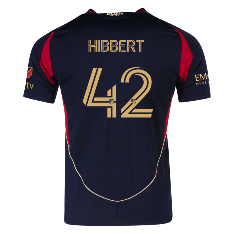 adidas Jayden Hibbert Atlanta United Authentic Home Jersey w/ MLS Patches 25/26 (Red/Black)