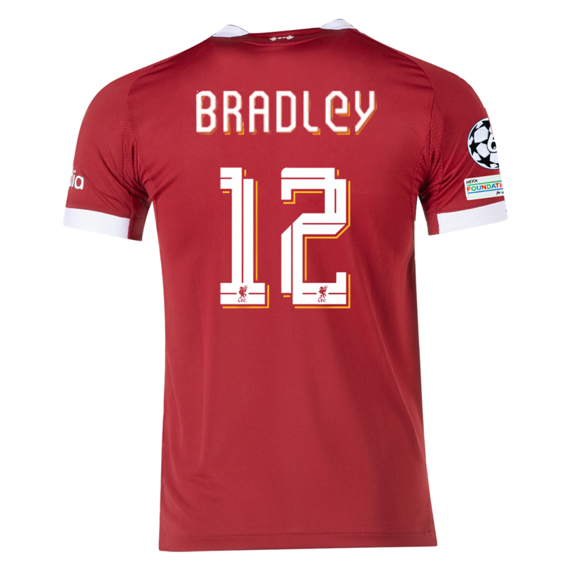 adidas Men's Liverpool Brodley Home Jersey 25/26 w/ Champions League Patches (Strawberry Red)