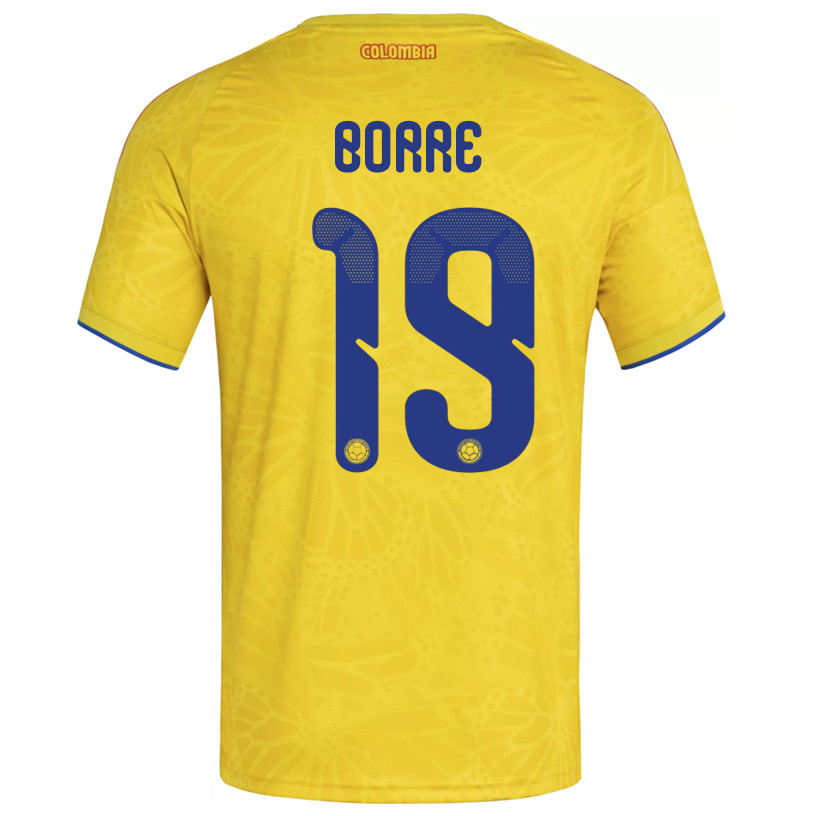 adidas Men's Borre Colombia 2026 Home Jersey (Impact Yellow)