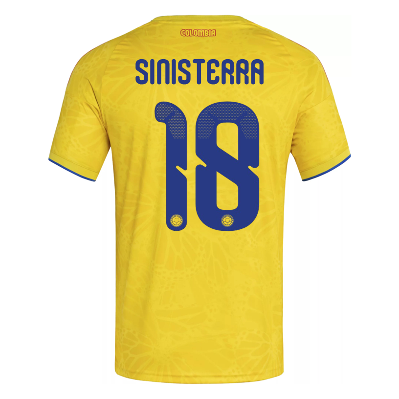 adidas Men's Sinisterra Colombia 2026 Authentic Home Jersey (Impact Yellow)