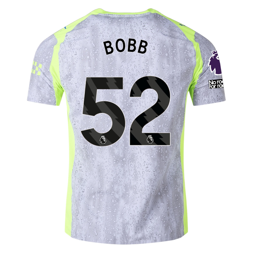 Puma Manchester City Authentic Bobb Third Jersey w/ EPL + No Room For Racism 25/26 (Cool Weather/Pro Green)