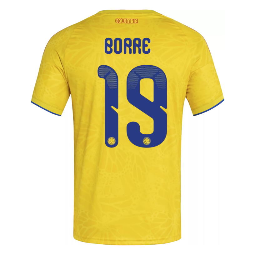 adidas Men's Borre Colombia 2026 Authentic Home Jersey (Impact Yellow)