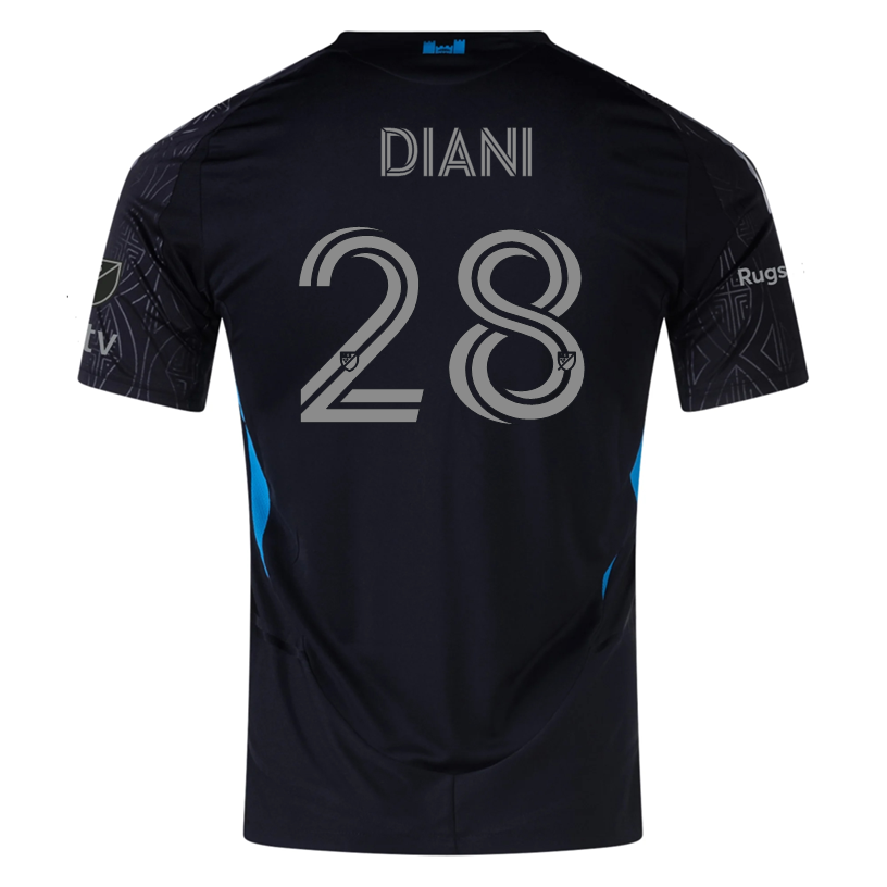 adidas Djibril Diani Charlotte FC Authentic Away Jersey 25/26 (Black)