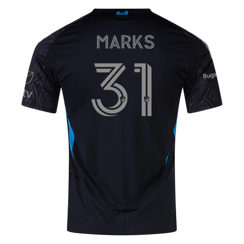 adidas George Marks Charlotte FC Authentic Away Jersey 25/26 (Black)
