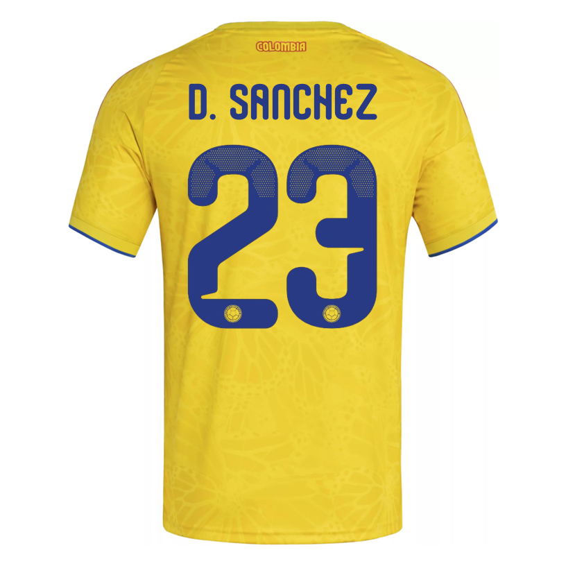 adidas Men's D. Sanchez Colombia 2026 Authentic Home Jersey (Impact Yellow)