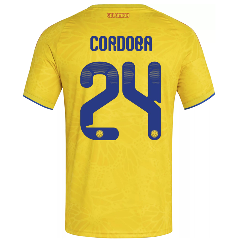 adidas Men's Cordoba Colombia 2026 Home Jersey (Impact Yellow)