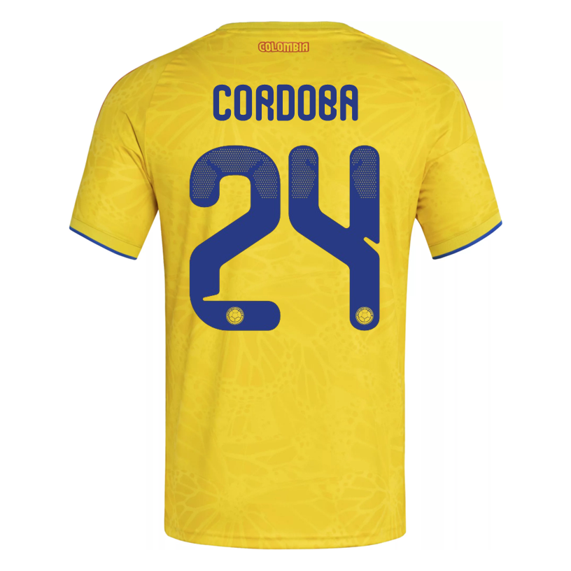 adidas Men's Cordoba Colombia 2026 Authentic Home Jersey (Impact Yellow)