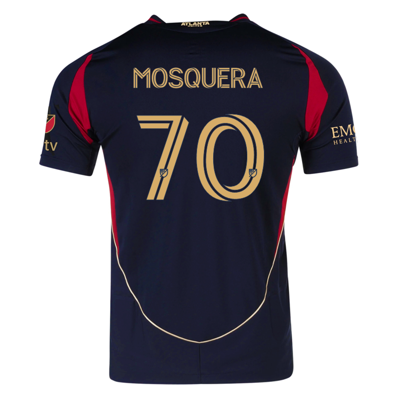 adidas Edwin Mosquera Atlanta United Authentic Home Jersey w/ MLS Patches 25/26 (Red/Black)