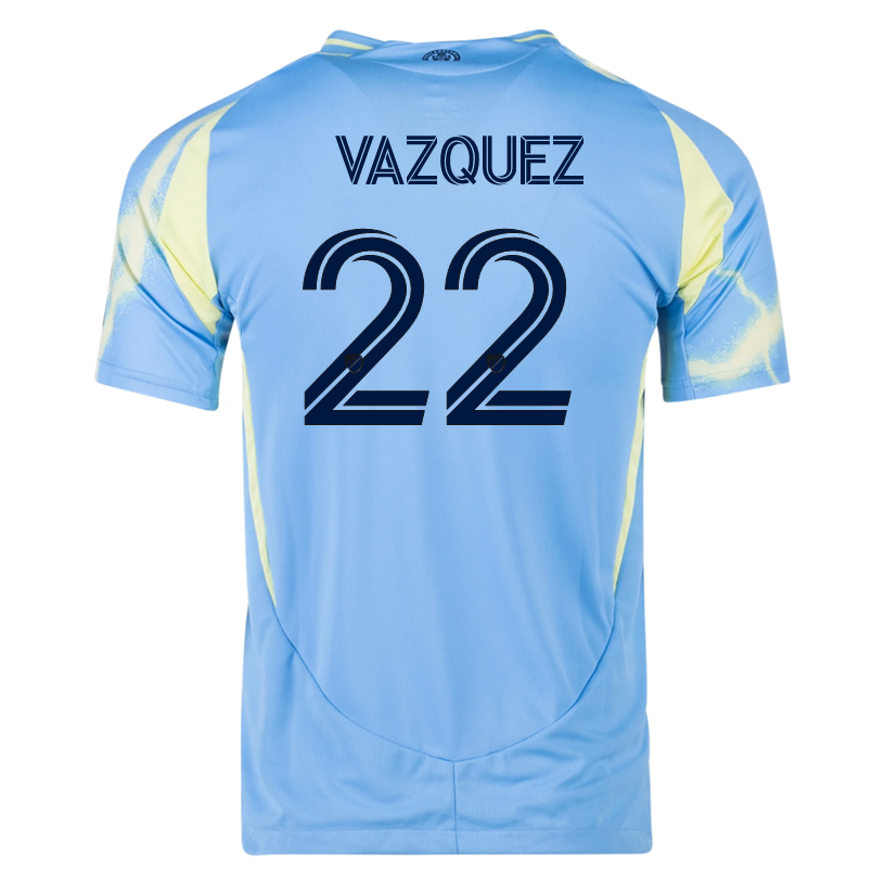 adidas Philadelphia Union David Vazquez Authentic Away Jersey 25/26 (Blue/Yellow)