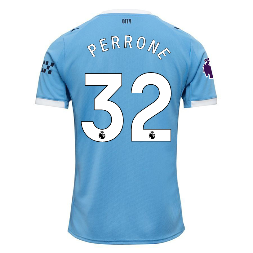 Puma Maximo Perrone Manchester City Home Jersey 25/26 w/ EPL + Sponsor Patch (Team Light Blue/Puma White)