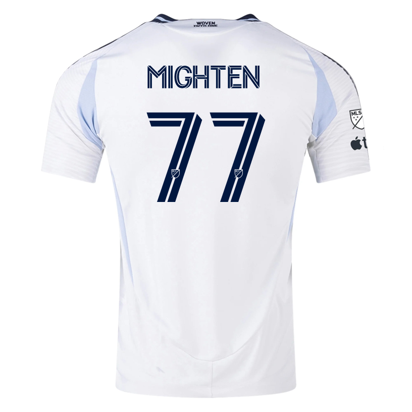 adidas San Diego FC Authentic Alex Mighten Away Jersey 25/26 w/ MLS & Apple Patch (White)