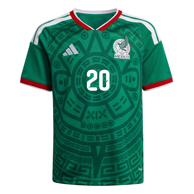 adidas Youth H. Martin Mexico 2026 Home World Cup Jersey (Bold Green)