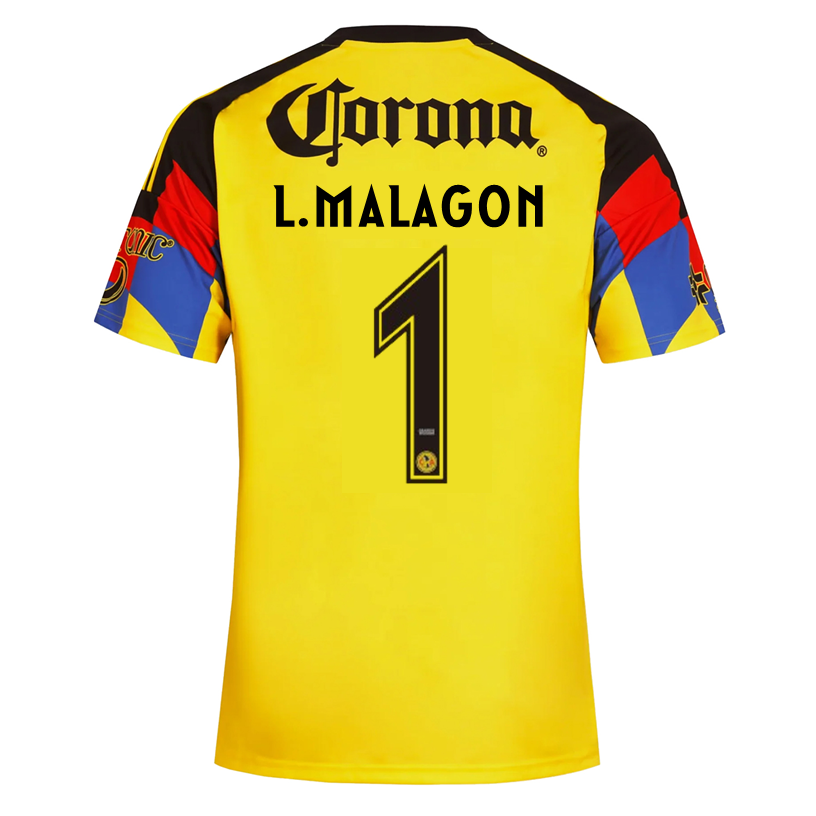adidas Men's L. Malagon Club America Home Jersey 25/26 (Yellow)