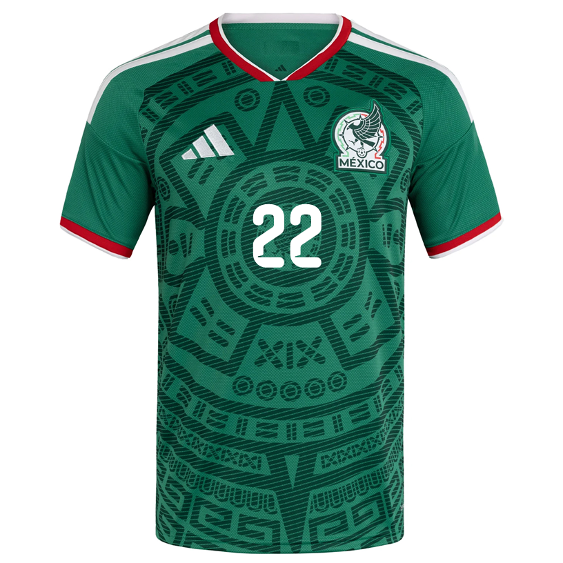 adidas Men's H. Lozano Mexico Authentic Home 2026 World Cup Jersey (Bold Green)