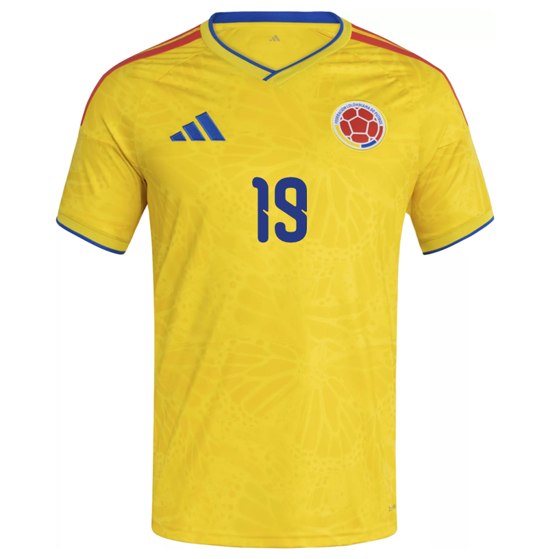 adidas Men's Borre Colombia 2026 Home Jersey (Impact Yellow)