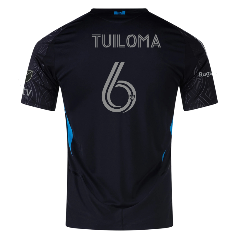 adidas Bill Tuiloma Charlotte FC Authentic Away Jersey 25/26 (Black)