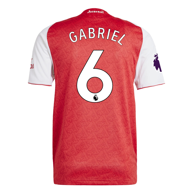 adidas Gabriel Arsenal FC Authentic Home Jersey 25/26 w/ EPL Patch (Better Scarlet/White