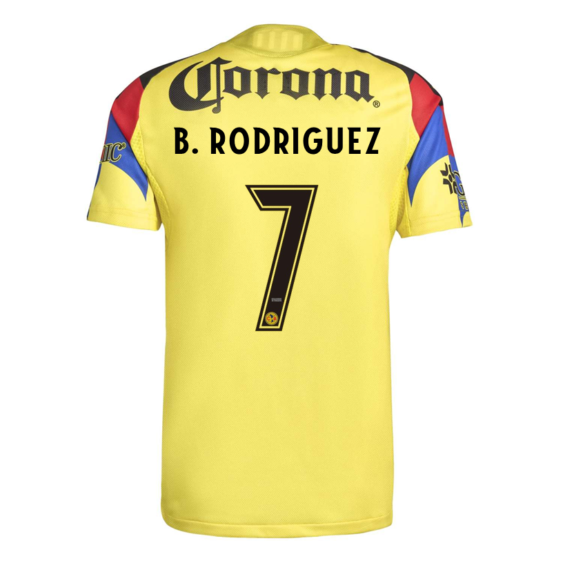adidas B. Rodriguez Men's Club America 25/26 Authentic Home Jersey (Yellow)