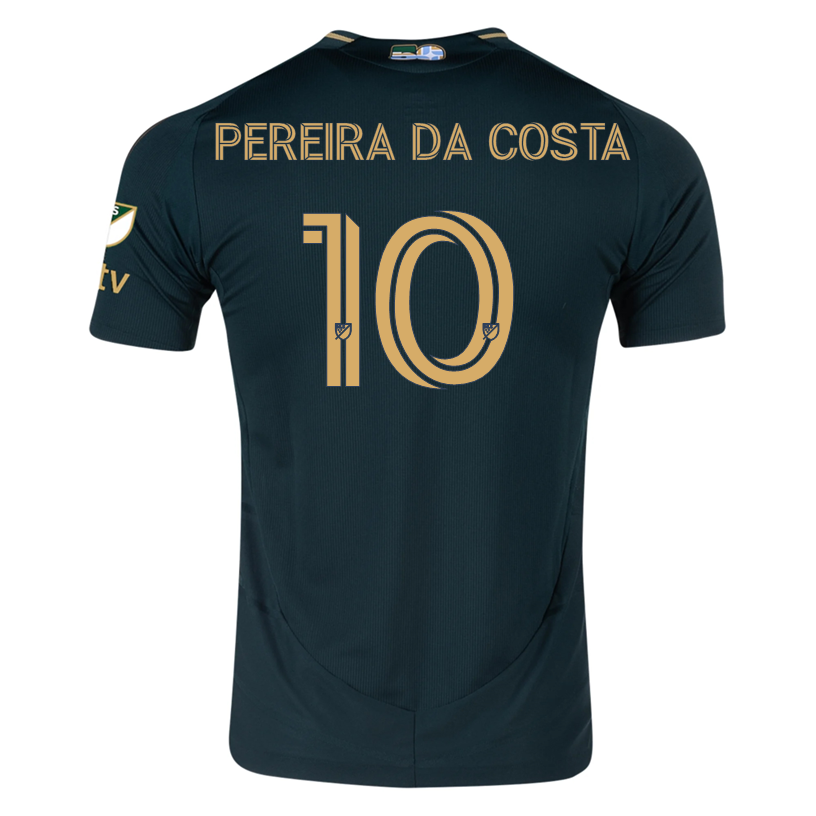 adidas David Da Costa Portland Timbers Authentic Home Jersey w/ MLS & Apple Patch 25/26 (Green/Gold)