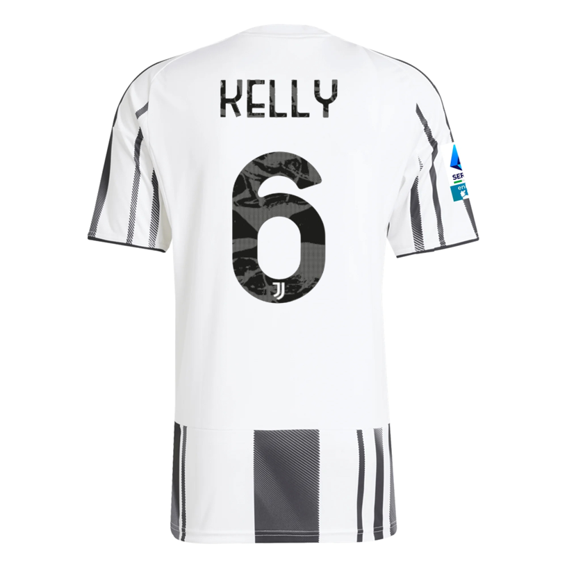 adidas Men's Juventus Kelly Home Jersey w/ Serie A Patch 25/26 (White/Black/Pink)