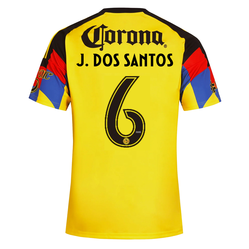 adidas Men's J. Dos Santos Club America Home Jersey 25/26 (Yellow)