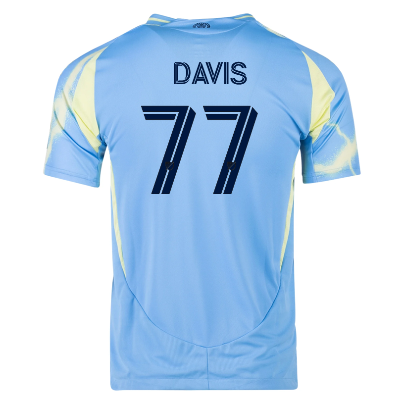 adidas Philadelphia Union Eddy Davis III Authentic Away Jersey 25/26 (Blue/Yellow)