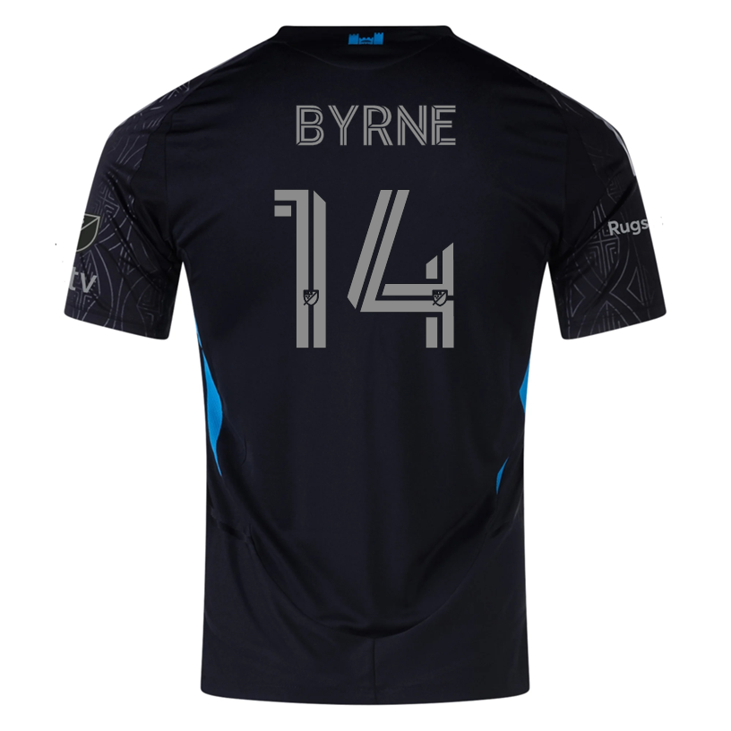 adidas Nathan Byrne Charlotte FC Authentic Away Jersey 25/26 (Black)