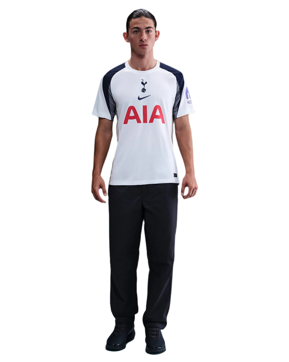 Nike Bergvall Tottenham Hotspurs Home Jersey w/ EPL + No Room For Racism Patch 25/26 (White/Iron/Binary Blue)
