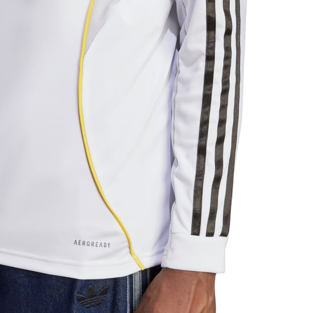 adidas Real Madrid Fran Garcia Long Sleeve Home Jersey w/ Intercontinental + Champions League Patches 25/26 (White)