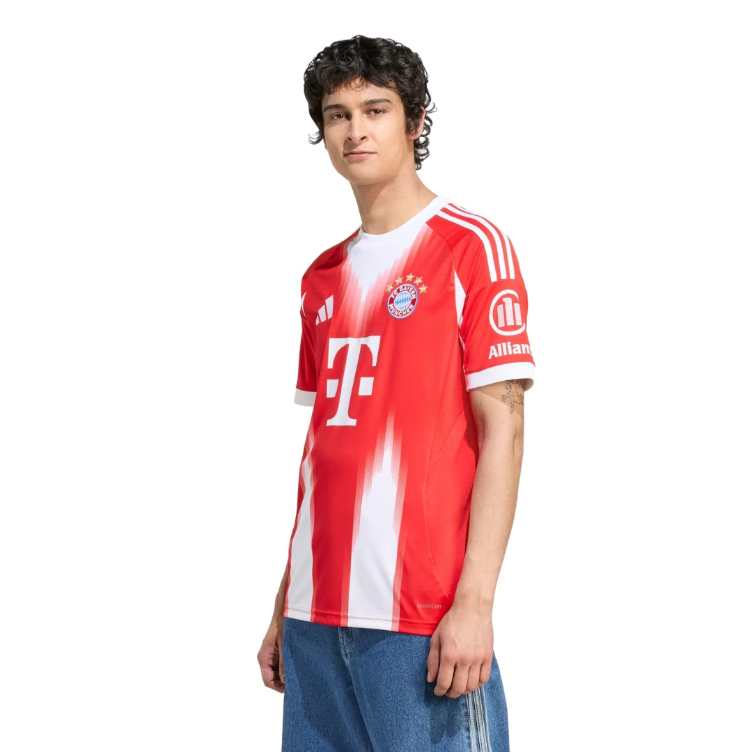 adidas Bayern Munich Goretzka Home Jersey w/ Champions League Patches 25/26 (Red)