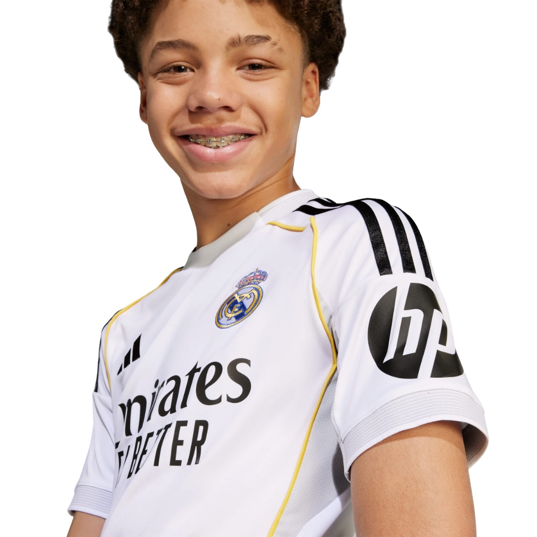 adidas Youth Real Madrid Home Jersey 25/26 (White)