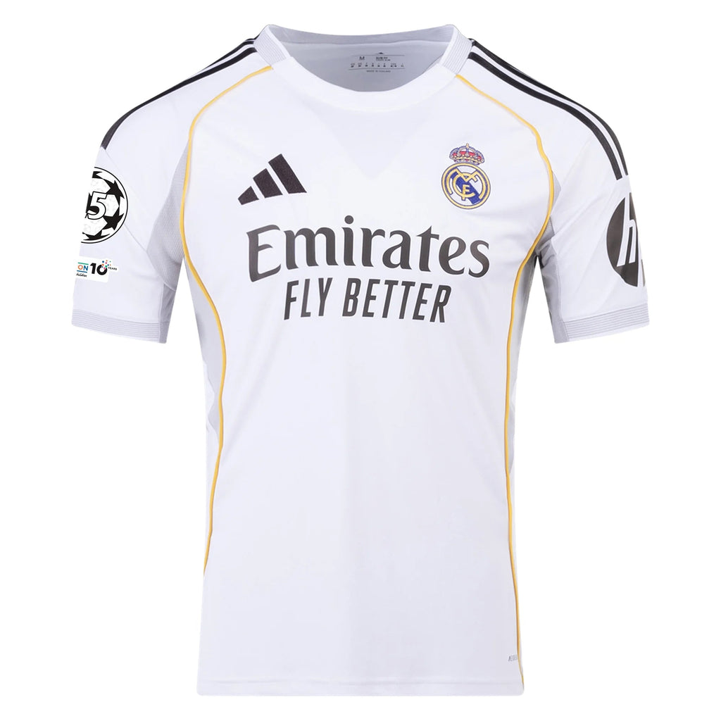 adidas Daniel Ceballos Fernández Real Madrid 25/26 Home Jersey w/ Champions League Patches (White)