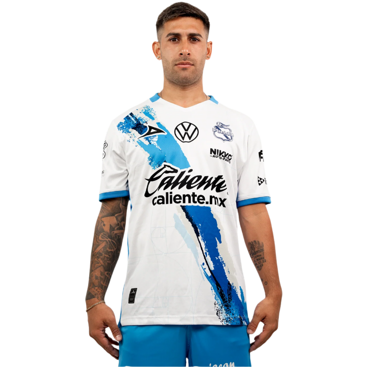 Pirma Men's Puebla Home Jersey 25/26 (White/Royal Blue)