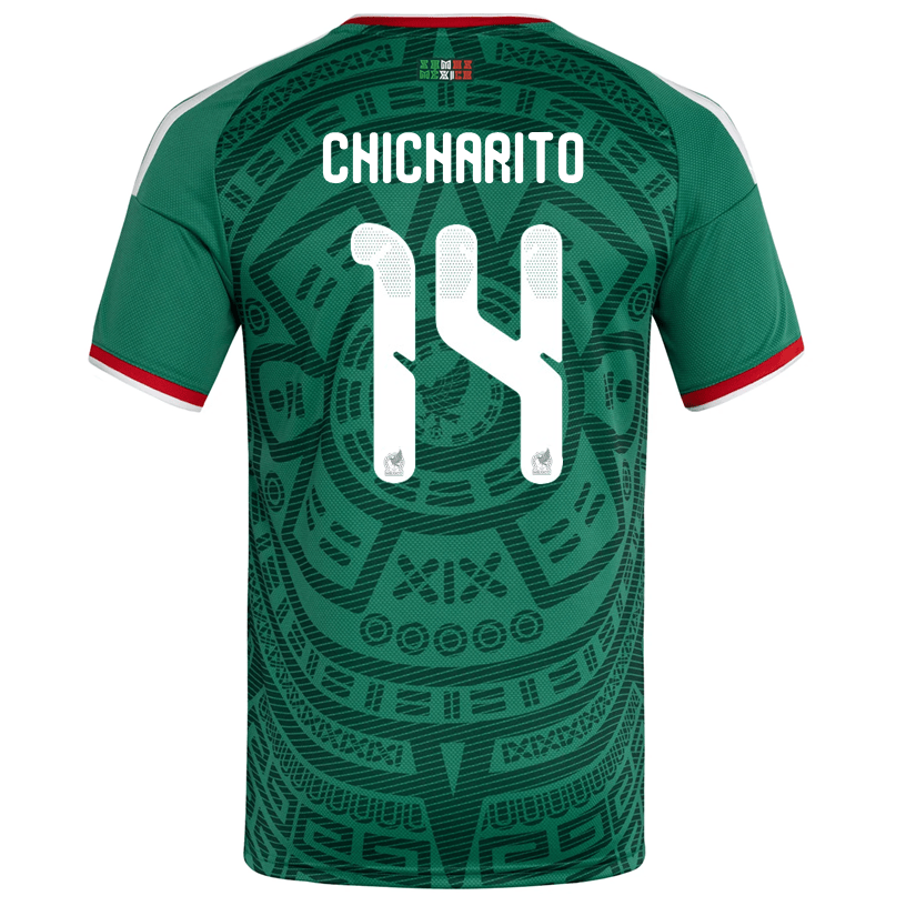 adidas Men's Chicharito Mexico Home 2026 World Cup Jersey (Bold Green)