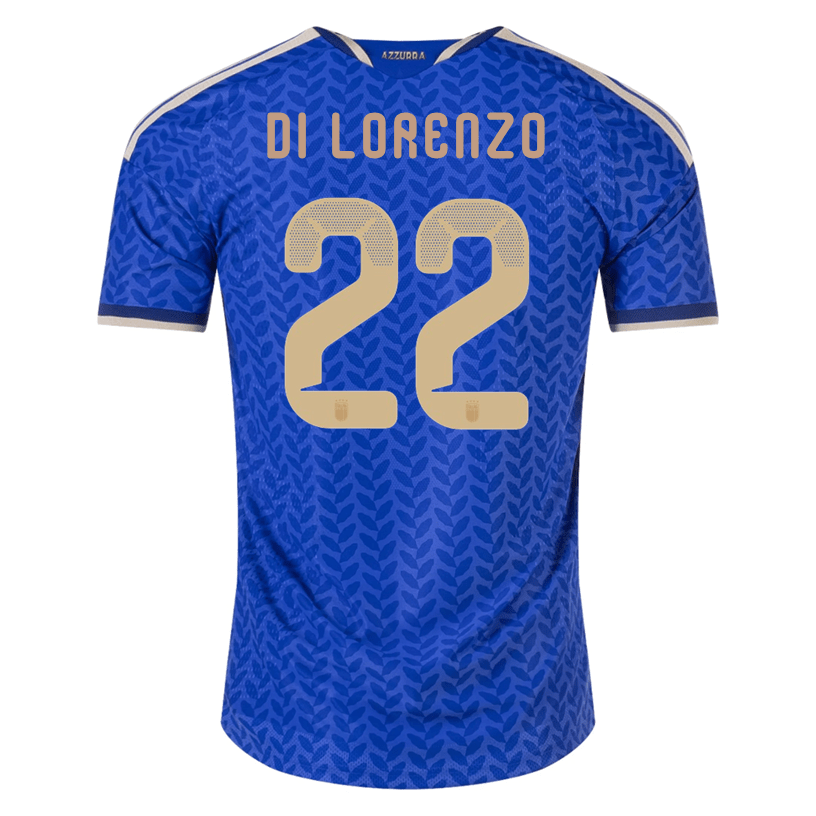 adidas Men's Di Lorenzo Italy 2026 Authentic Home Jersey (Bold Blue)