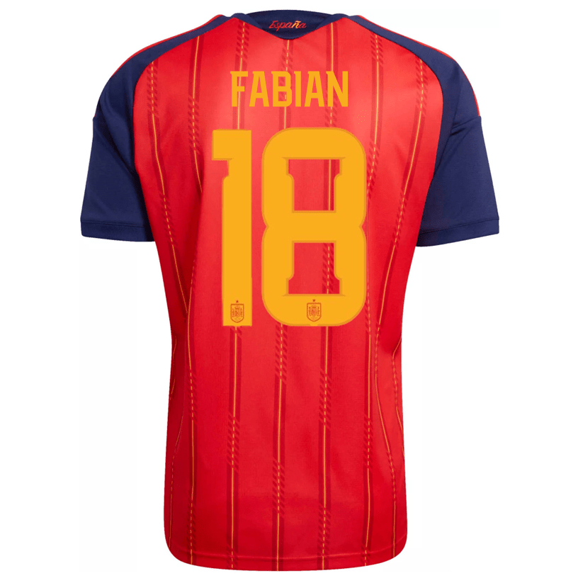 adidas Men's Fabian Spain World Cup Home Jersey 2026 (Vivid Red)